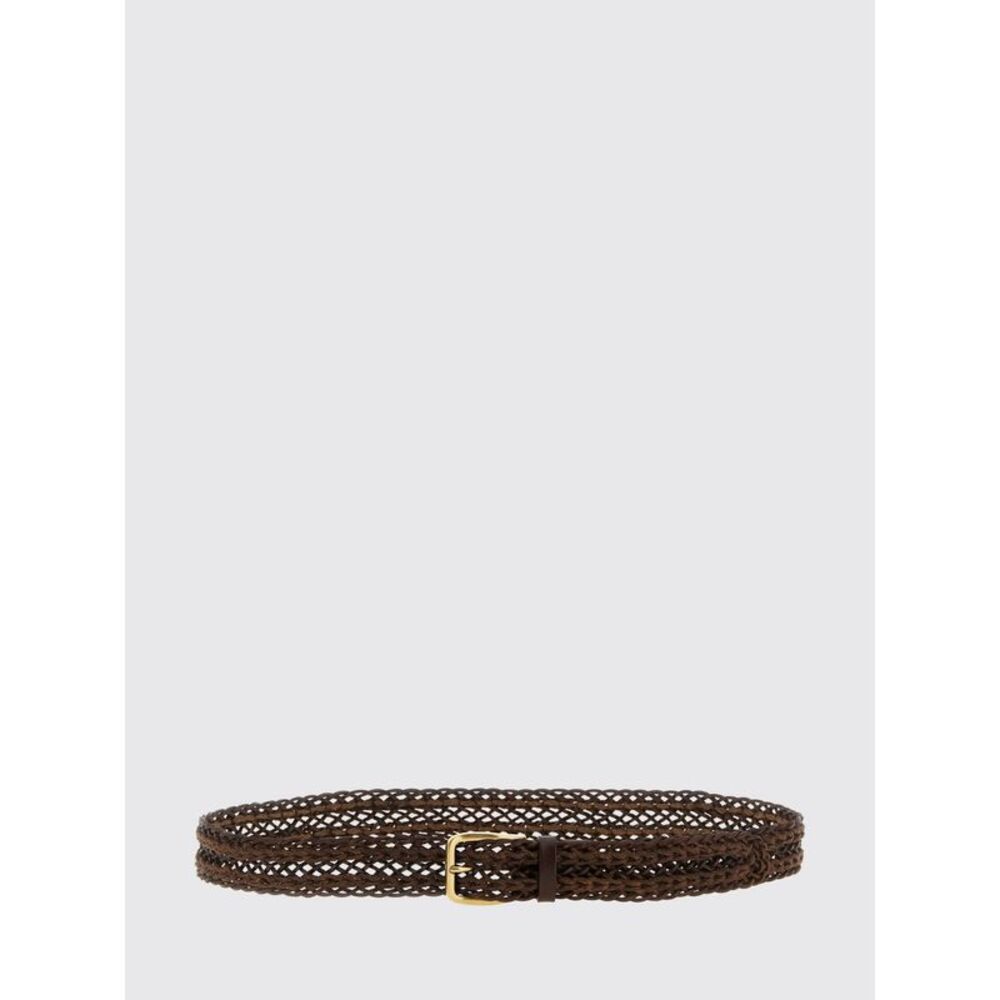 Brunello Cucinelli Men Brunello Cucinelli Men's Smooth Calfskin Leather Belt